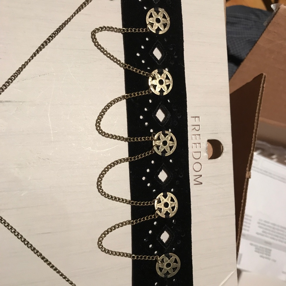 NWT Topshop Choker black and gold