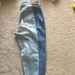 AmericanEagle crop dual color boyfriend ankle jean