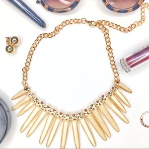 Cream and Gold Bar Necklace!