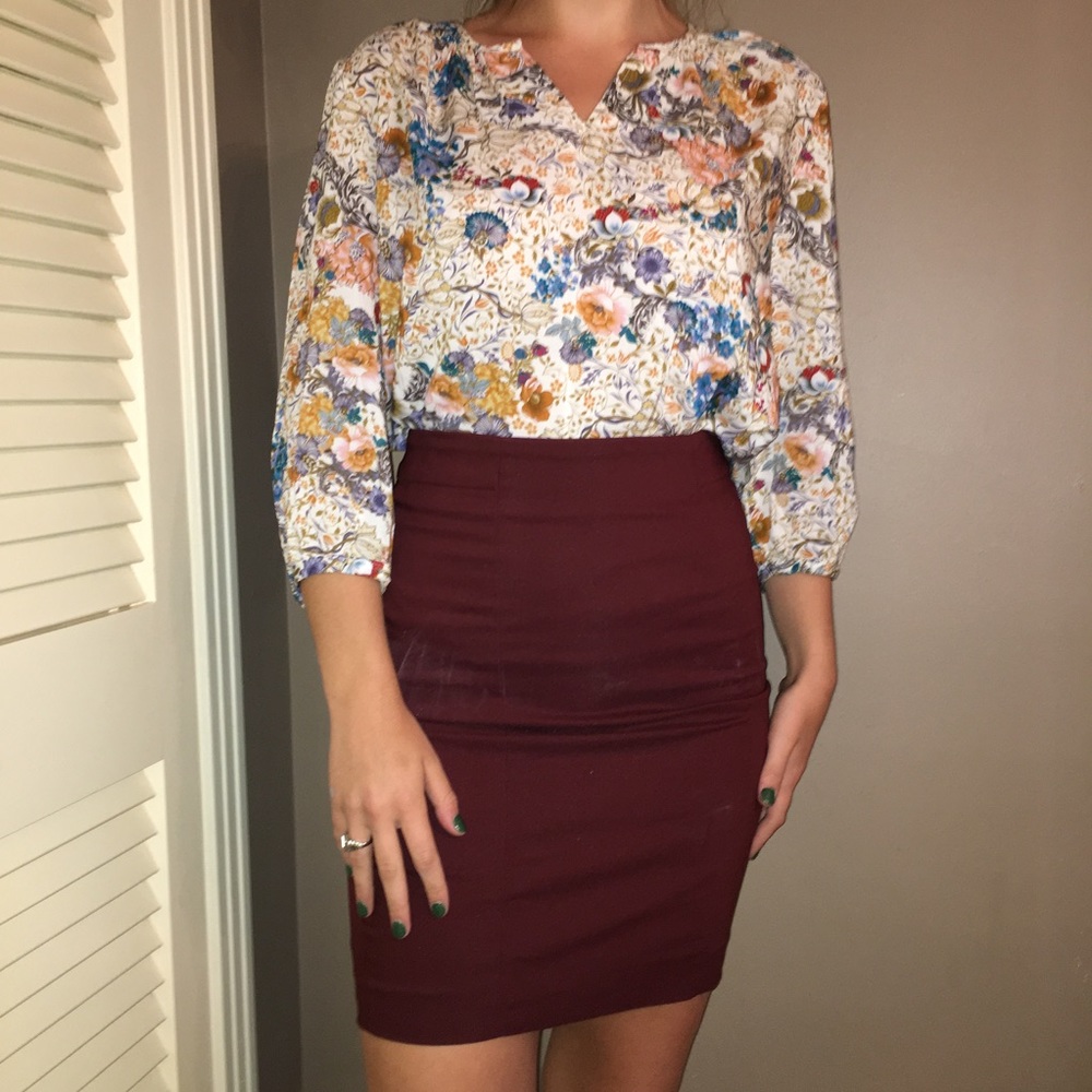 Gorgeous fall floral blouse
