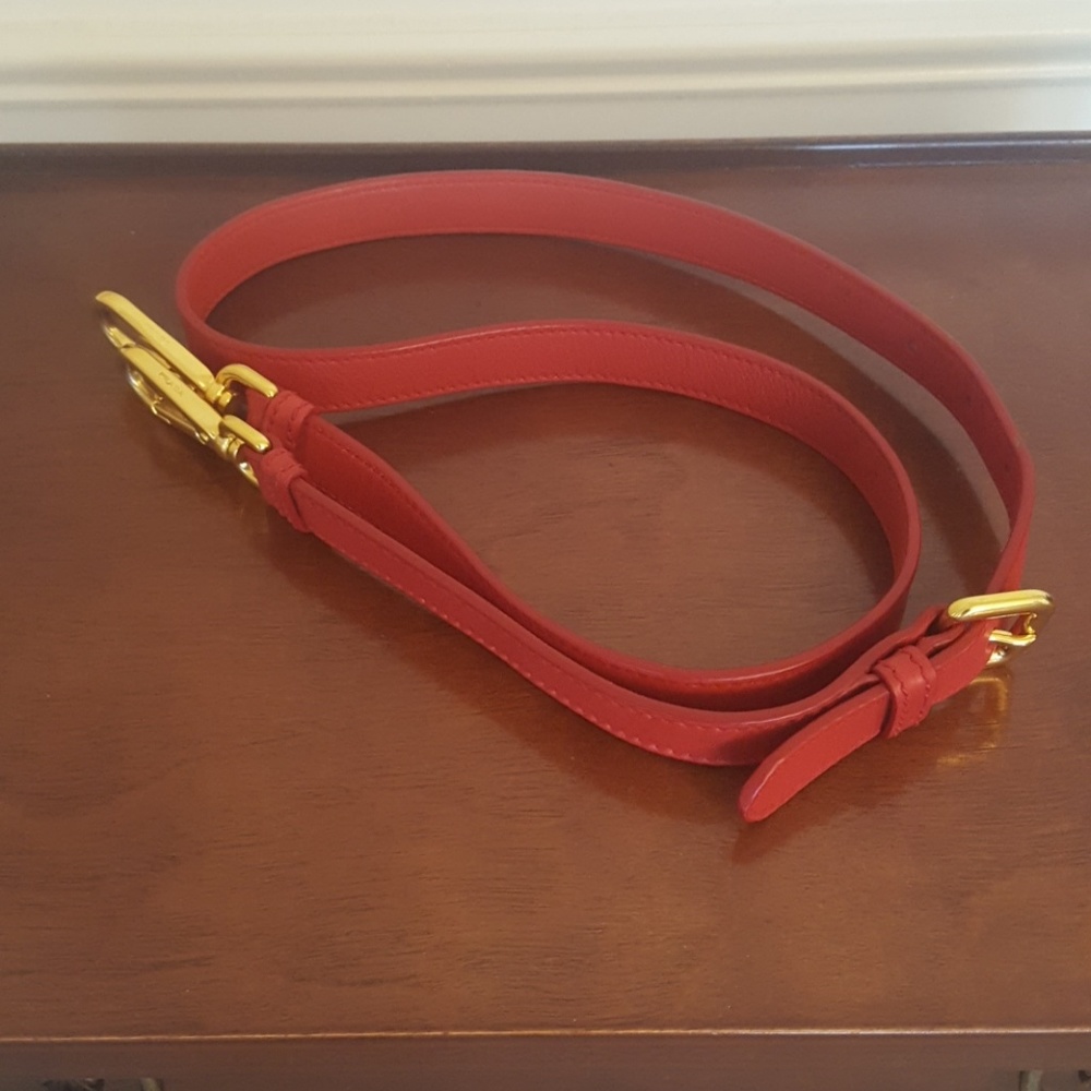 Prada Red 20" Handbag Strap