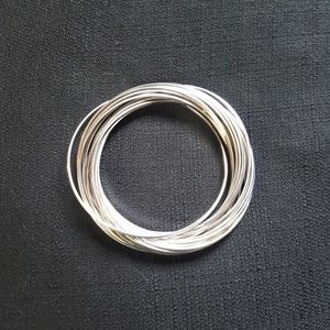 Silpada interlocking Silver Bangles