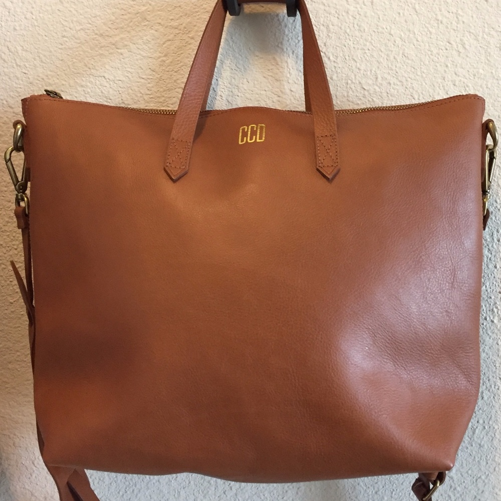 Madewell Transport Satchel Crossbody Saddle NWT