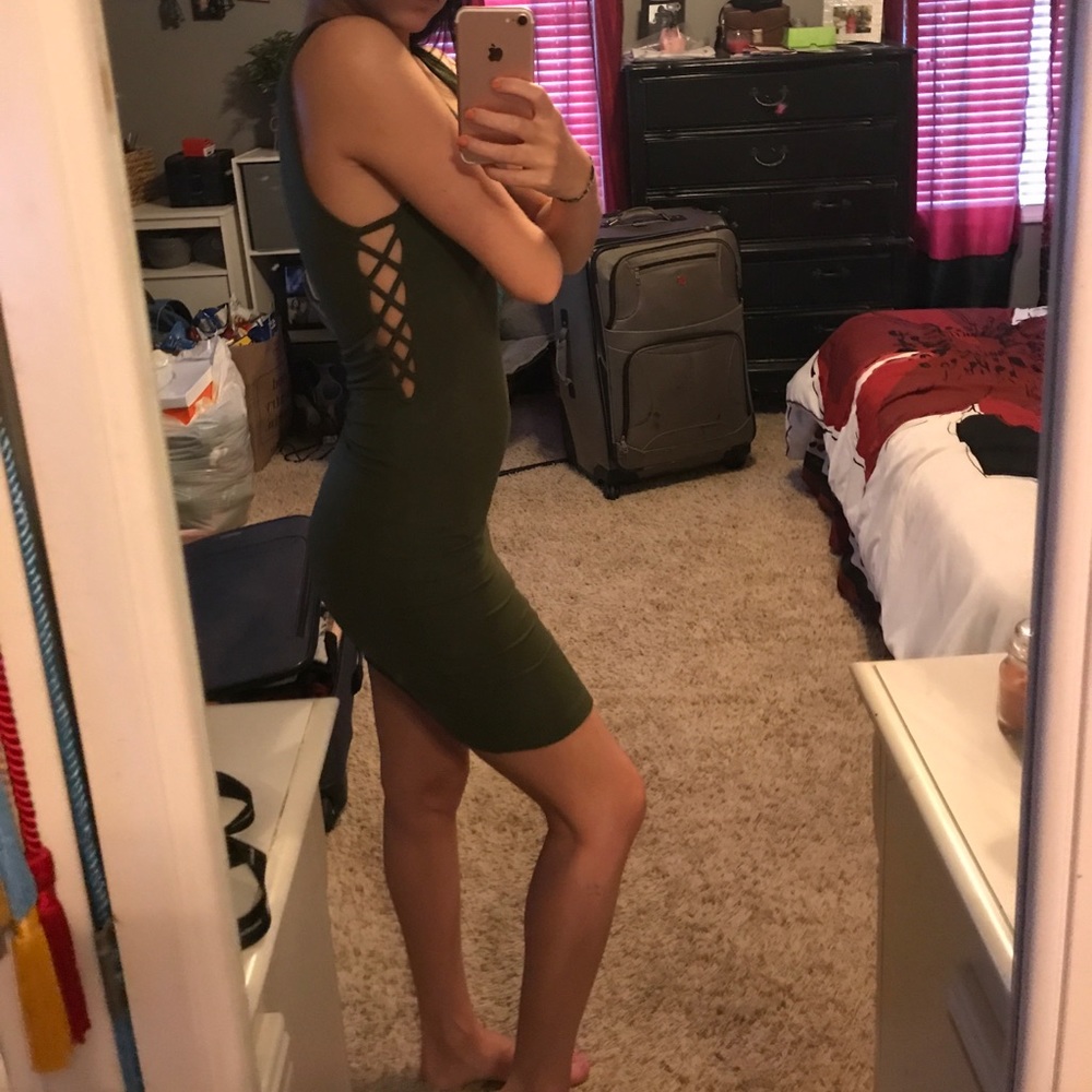 ribbed body con dress