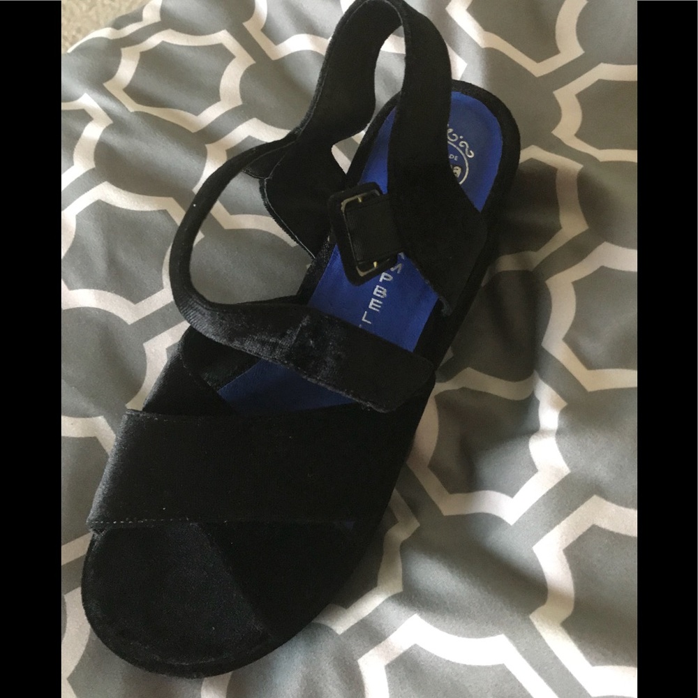 Vintage Jeffrey Campbell velvet platforms