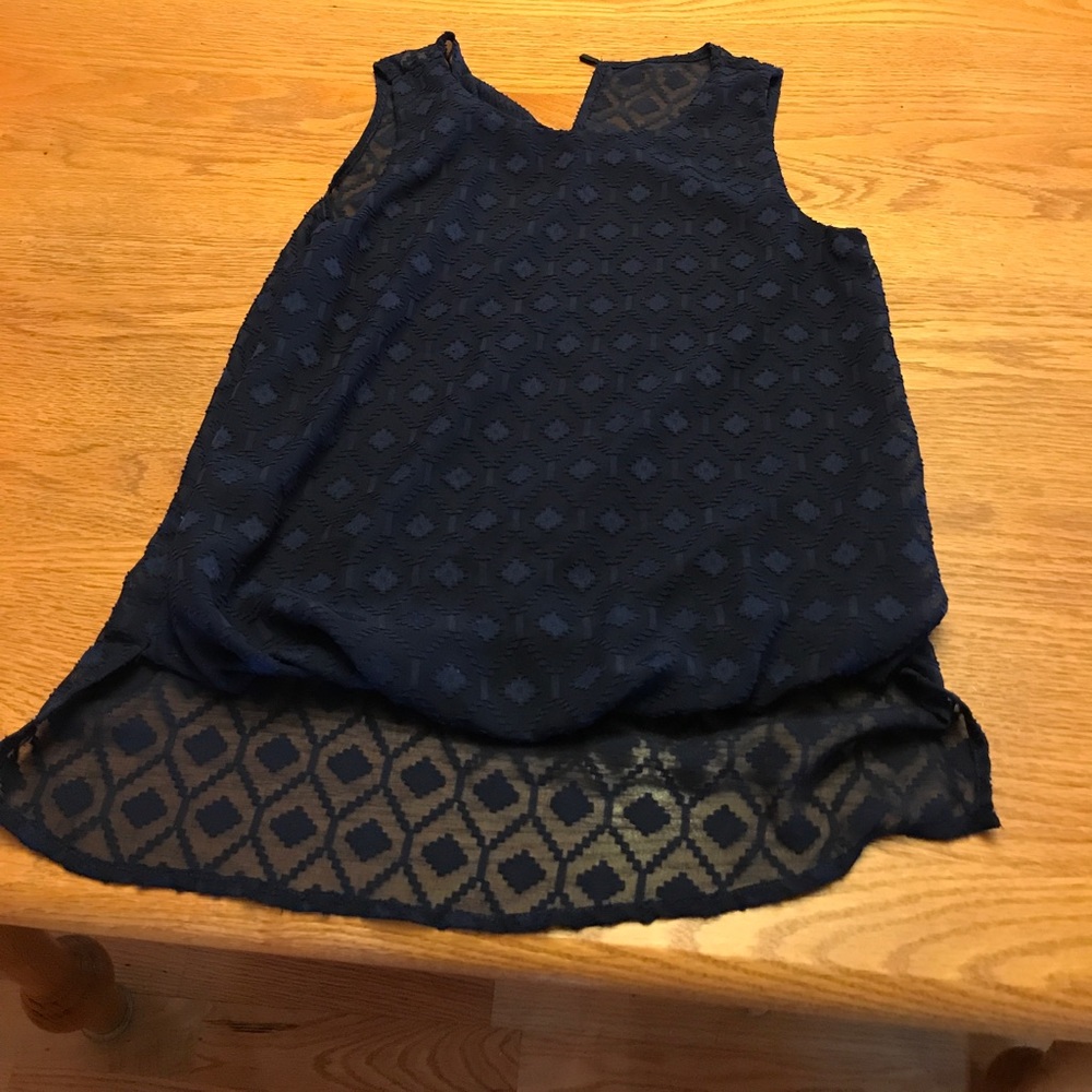 Navy blue tank hi/lo size XS