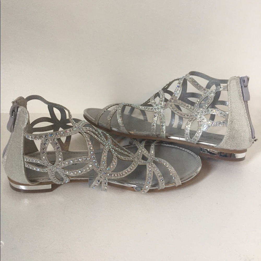 Silver dress sandals