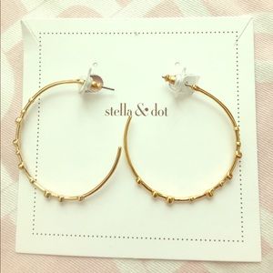 Stella and Dot Celestial Gold hoops