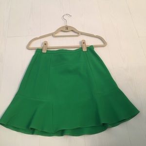 Zara green skater skirt