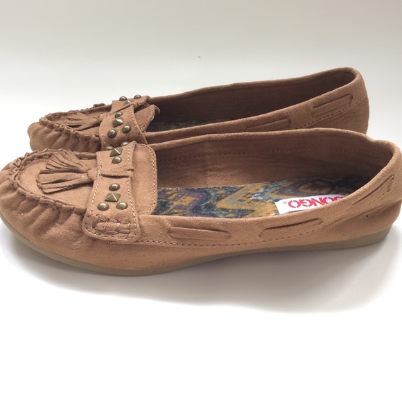 Embellished moccasin flats with tassels - Picture 6 of 8