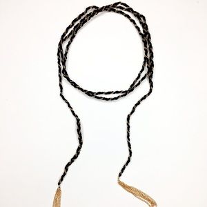 Black and Gold Tassel Choker