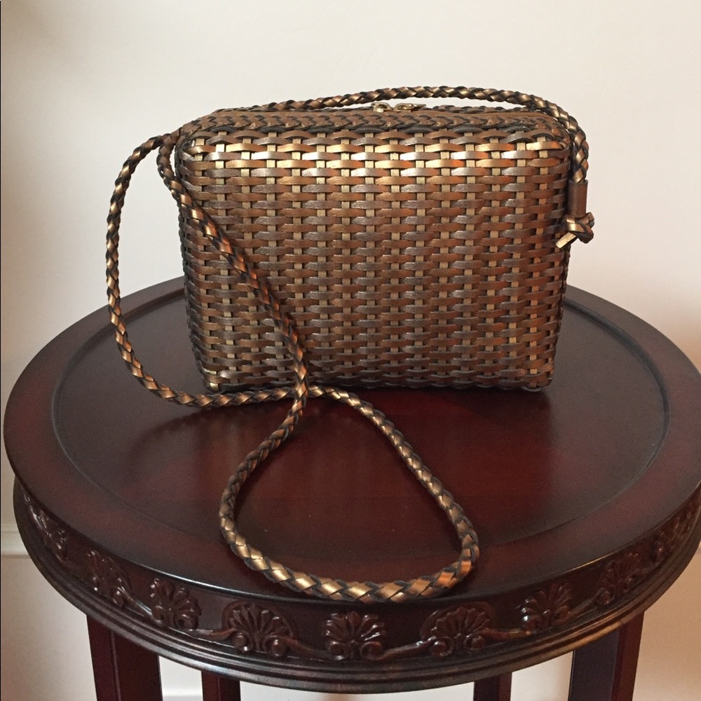 CEM-Vintage Woven Leather Cross-body Bag