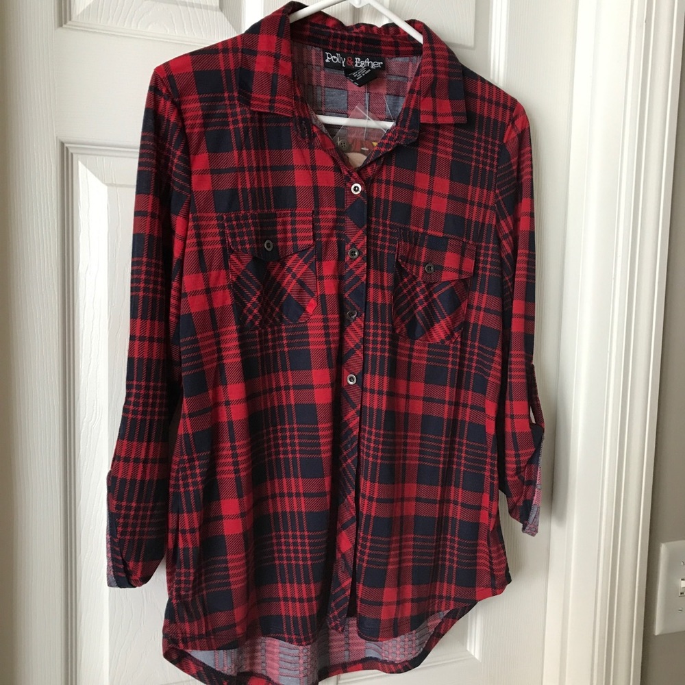 🌹Classic Red Plaid Shirt for women 🌹