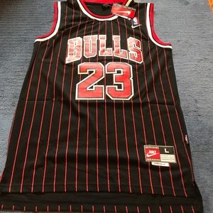 NWT Nike Michael Jordan Bulls Striped Jersey
