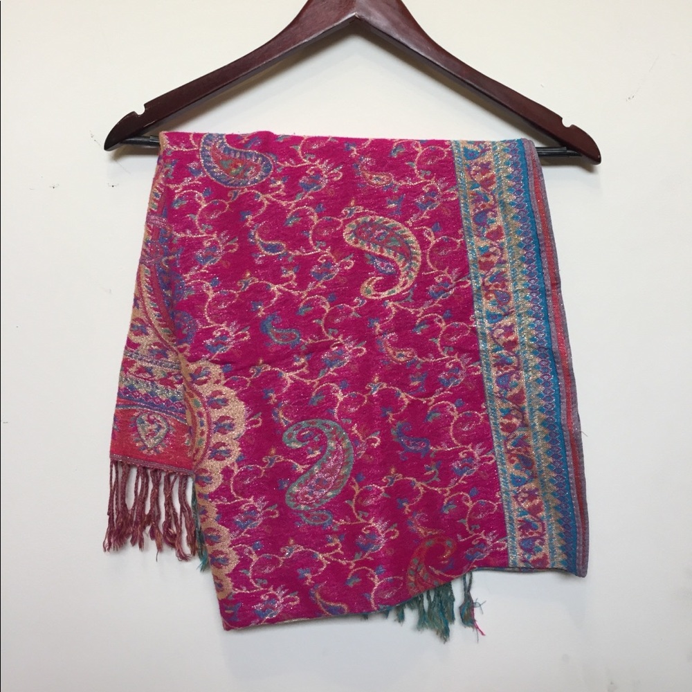 Vibrant Patterned Woven Scarf