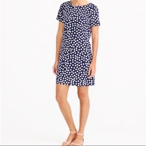 Never Worn J Crew Navy & White Polka Dot Dress