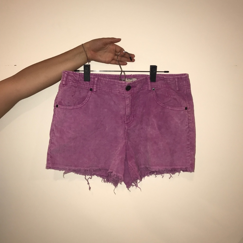 purple free people shorts