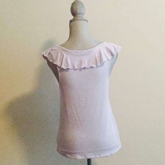 ✨HP✨Express Ruffle & Criss Cross Striped Top - Picture 5 of 5