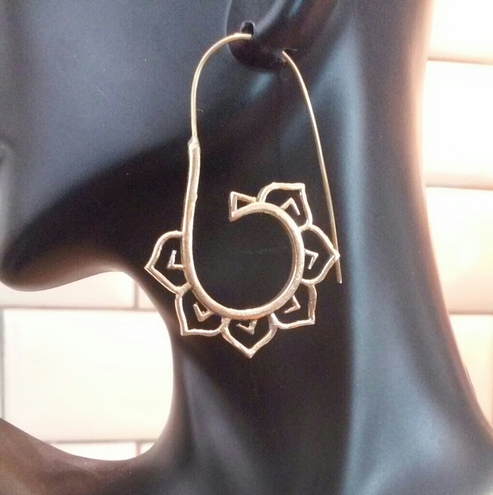 Flower Petal Spiral Earrings