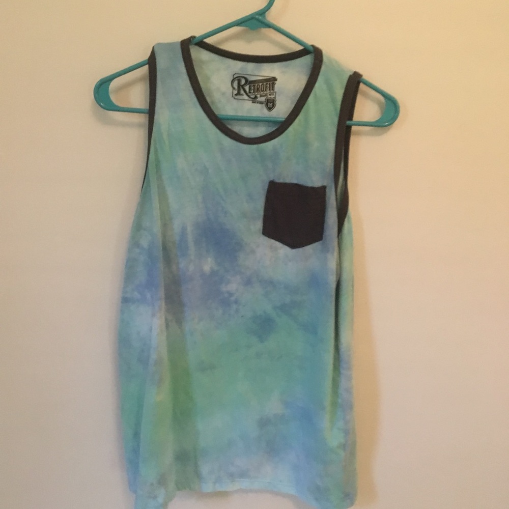 Blue Tie Dye Tank