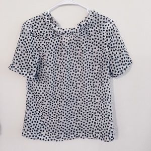 Madewell blouse with cute polkadots