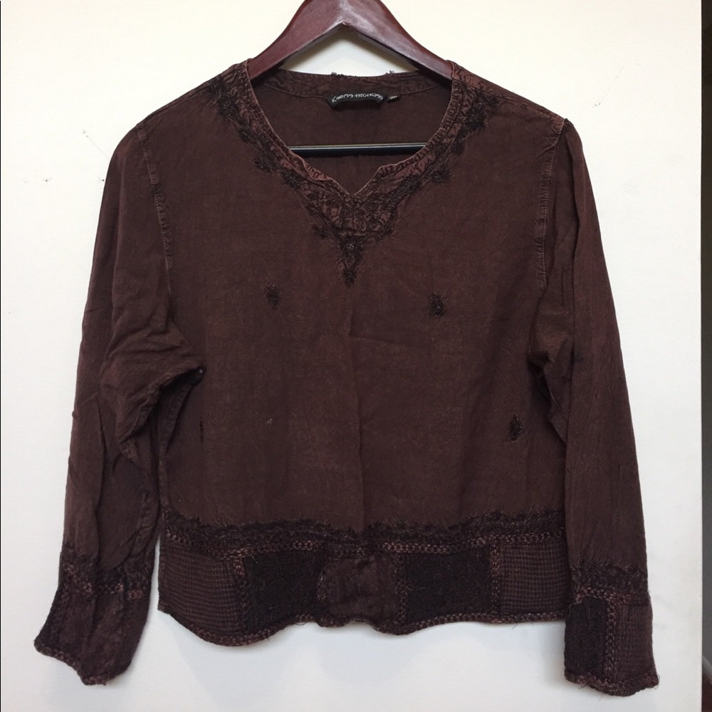 Vintage Indian Purple Plum Longsleeve Top