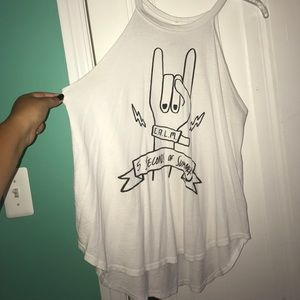 White 5sos Halter Tank