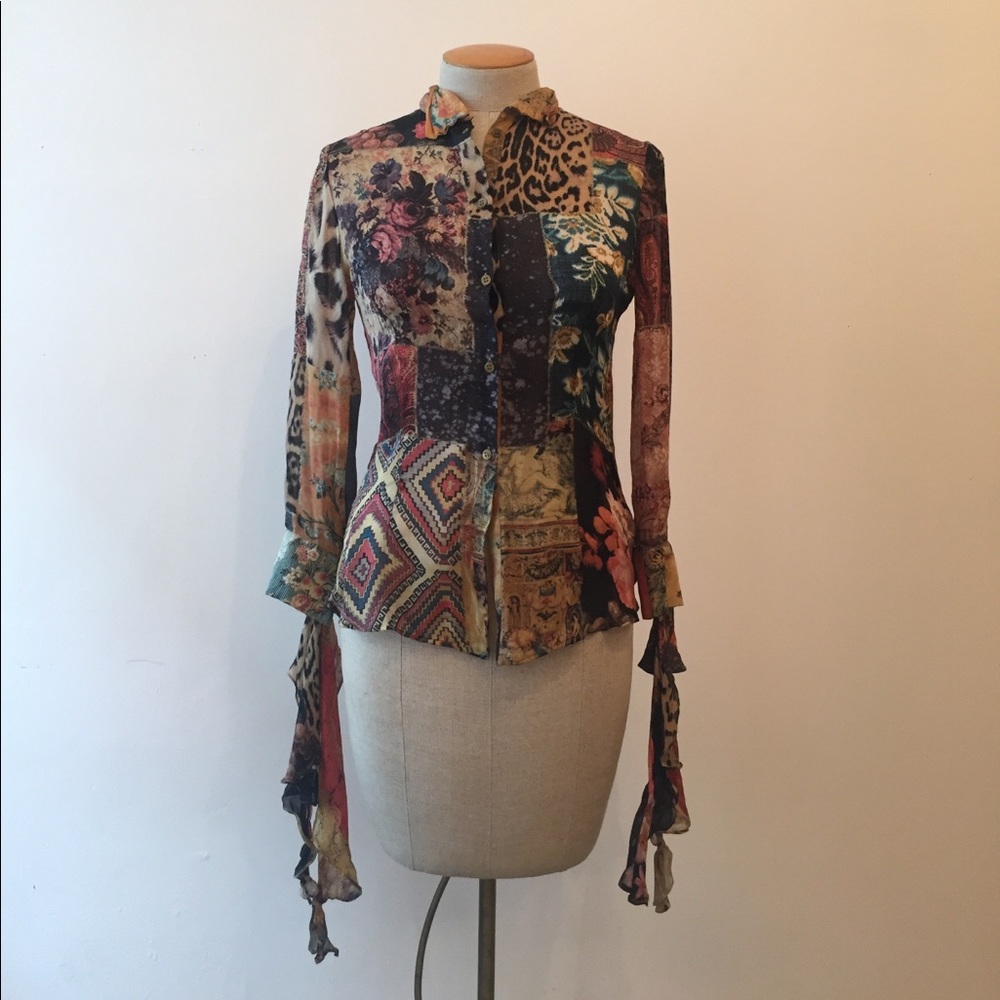 Cavalli Button-Up Blouse