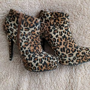 Leopard Print Booties