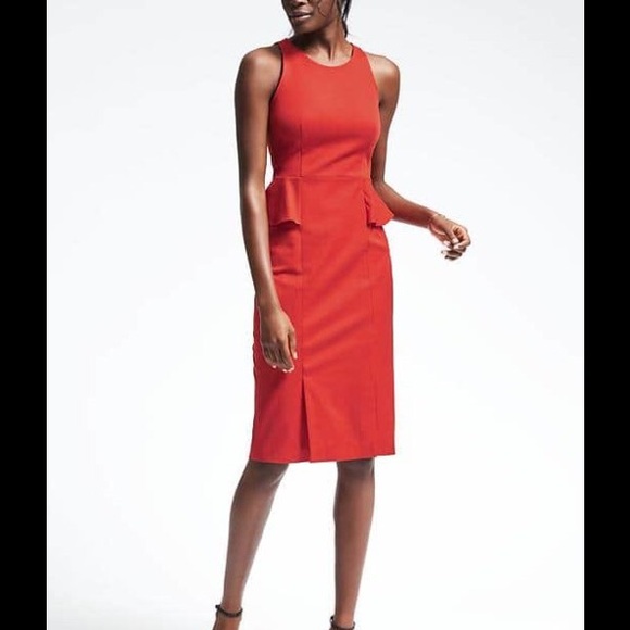 Banana republic bi stretch side peplum sheath 👗 - Picture 4 of 7