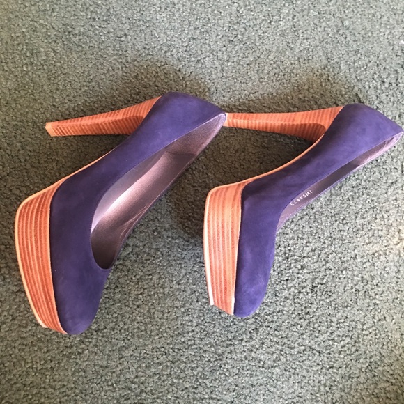 Stuart Weitzman Vinnie Suede Kitten Slingback Pumps | Neiman  STUART WEITZMAN BLUE SUEDE PUMPS *worn TWICE, very briefly!
