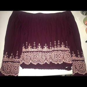 Crop top off the shoulder