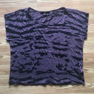 Forever 21 purple zebra tshirt