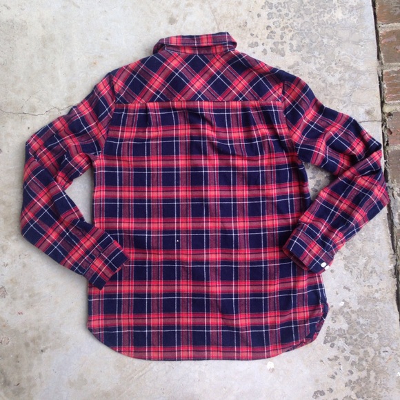 💸SOLD💸J Crew flannel buffalo check shirt Popover - Picture 6 of 6