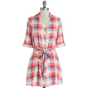 "Decoupage diva" plaid tunic