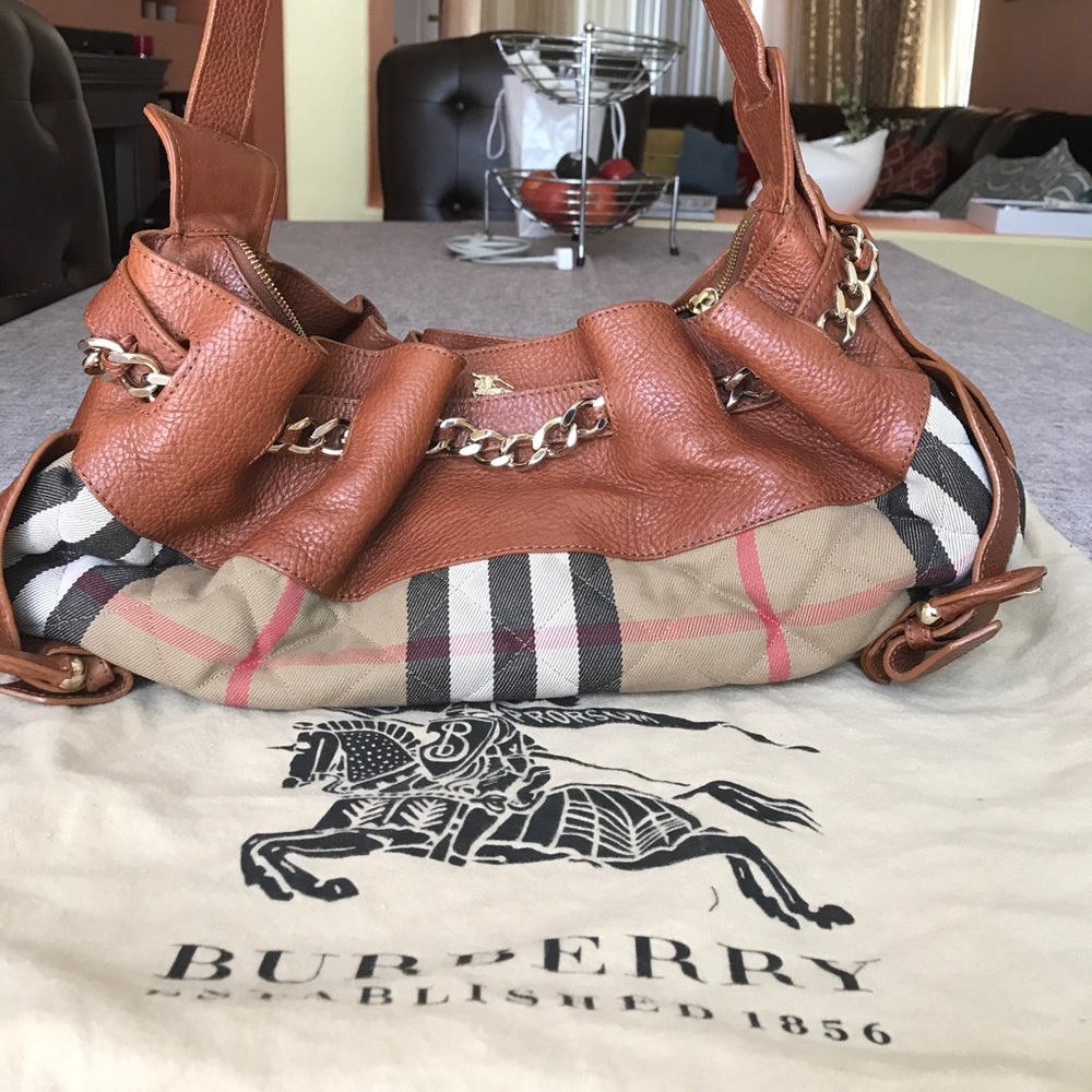 AUTHENTIC BURBERRY CROSSBODY CANVAS/LEATHER BAG