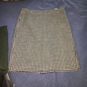 J crew the pencil skirt wool classic houndstooth 4