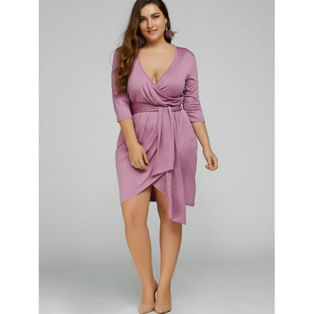 Purple Wrapped Bridesmaid dress