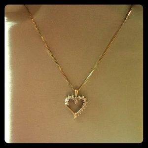 Zales Diamond Heart Necklace in 10K Gold