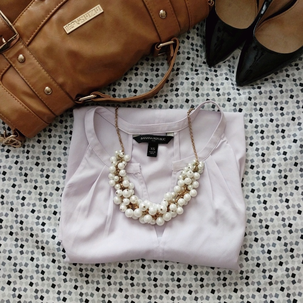 Lavender Banana Republic blouse