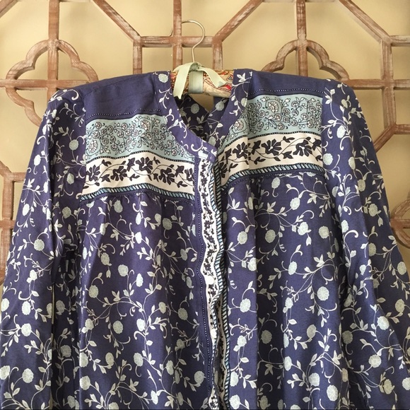 Blue printed romper with draw strings from Loft - Picture 4 of 7