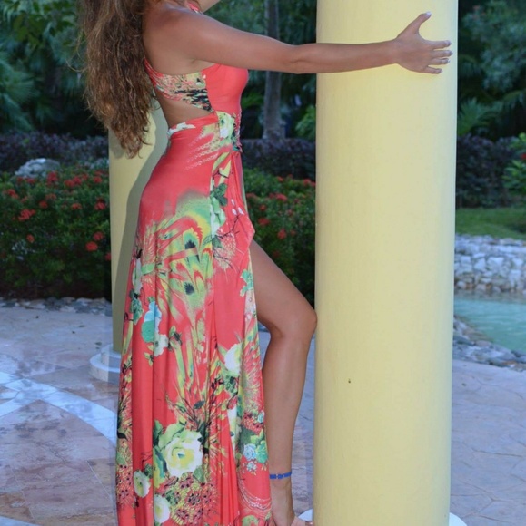 Dresses & Skirts - 🛑SOLD🛑Floral high slit maxi dress