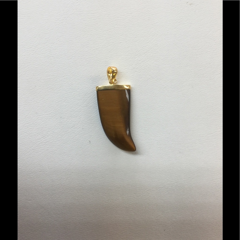Brown Tiger Eye Tiger Talon Pendant