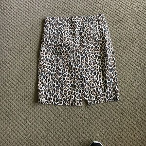 J. Crew the pencil skirt leopard print sz 4