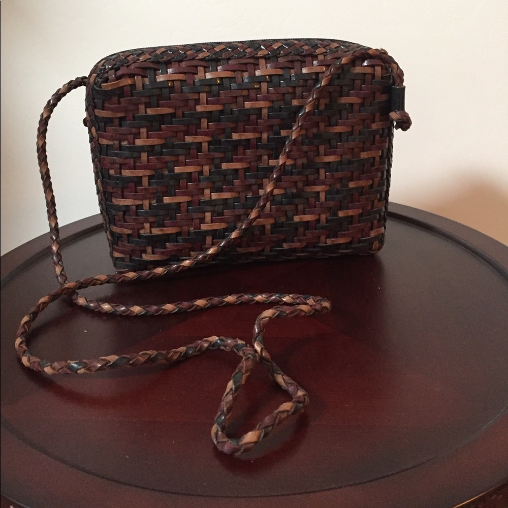 CEM-Vintage Woven Leather Cross-body Bag