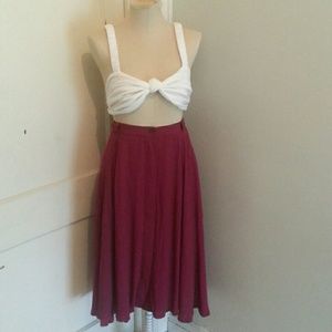 Wine colored Madewell Skirt
