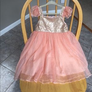 Peach and gold 3t dress