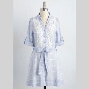 "Welcome guest" lace detail dress