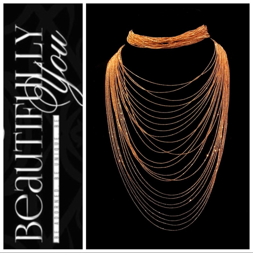 Gold Choker Set (2 pc)