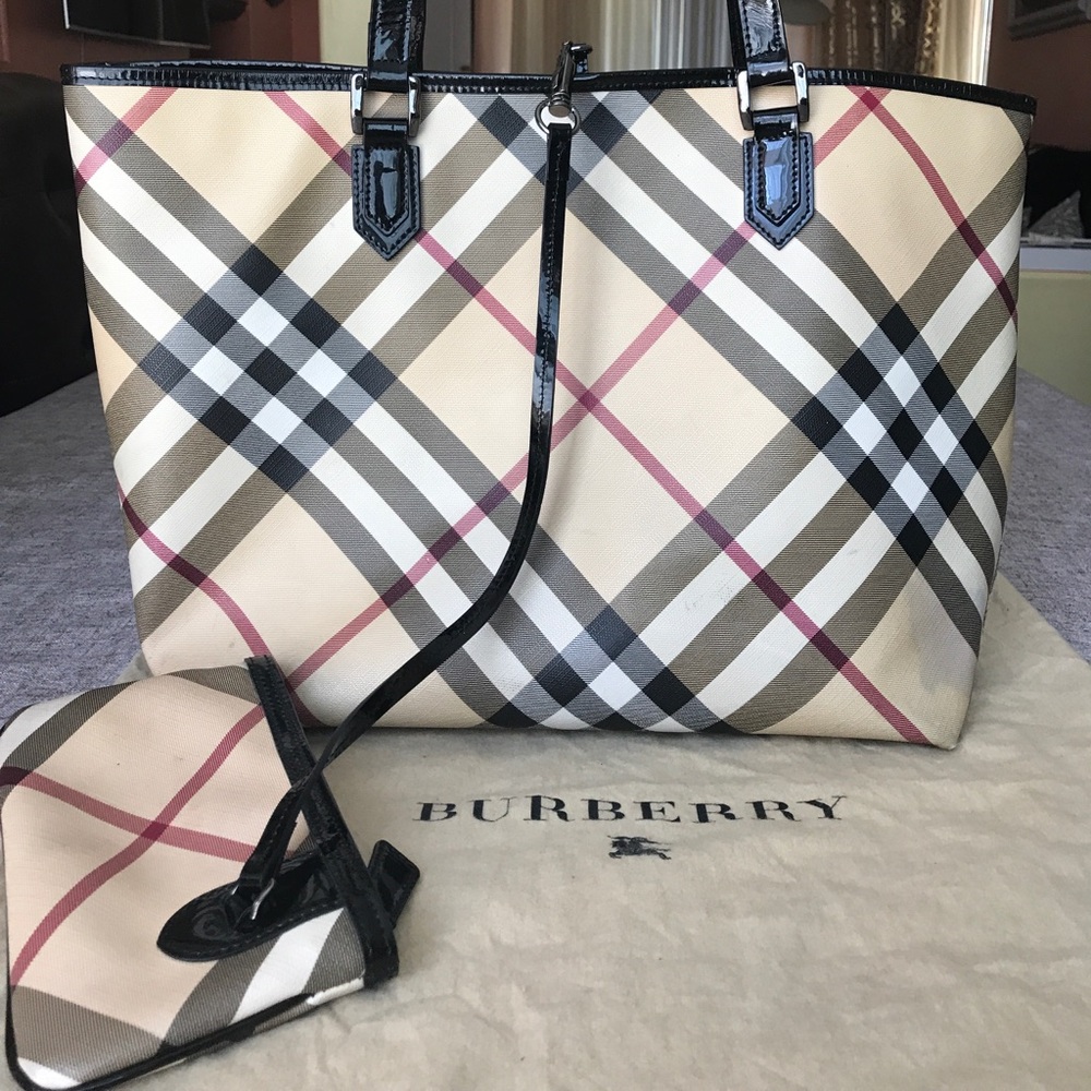 AUTHENTIC BURBERRY NOVA CHECK TOTE BAG